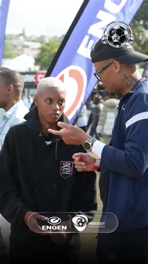 Engen Knockout Challenge ambassador Brighton Mhlongo offers words of encouragement to youngsters