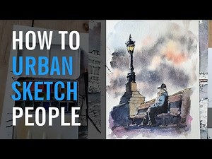 Loose Watercolour Urban Sketch | Painting People and Light Step-by-Step