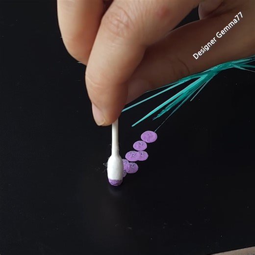 Lavender of the Night | with a Q-tip - All the paints I used were acrylics mixed with water. | Designer Gemma77