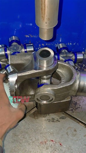 Satisfying Hydraulic Press: U-Joint Bearing Installation