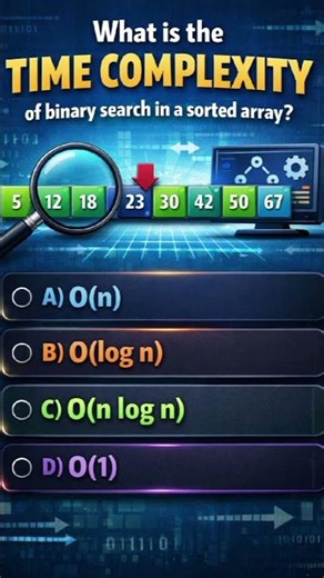 Binary Search ka time complexity kya hota hai? 🤔🔥 #Shorts