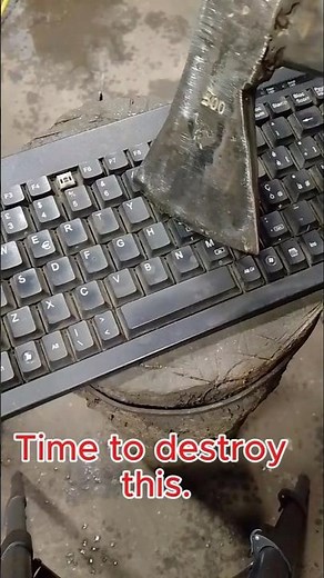 AXE vs Keyboard – Total Destruction