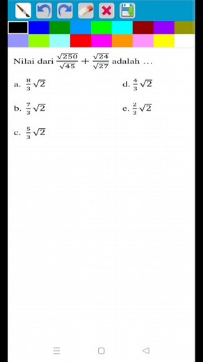 Soal Bentuk Akar kelas 8,9, dan 10. #pangkat #belajaronline #eksponen #math #mathematics #snbt2023 #soalmatematika #tes #matematika #rumbelmath #unimega97 #angkatan2023 #ujian