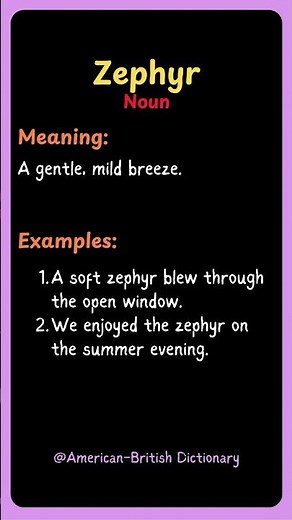 Zephyr Meaning & Definition | Oxford Dictionary