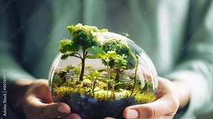 The concept of combining artificial intelligence systems with nature and the environment.