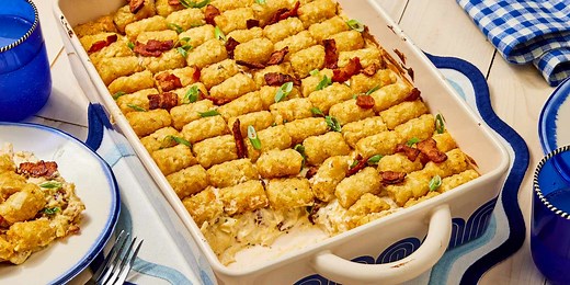 Chicken Bacon Ranch Tater Tot Casserole