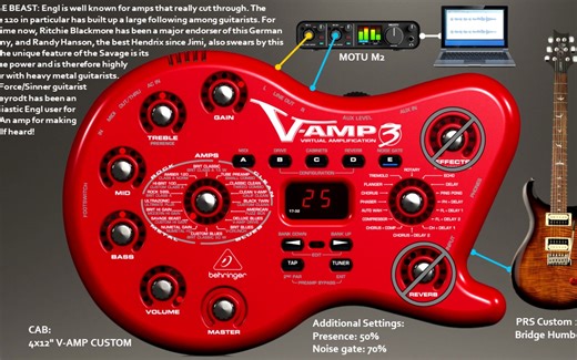 百灵达Behringer V-AMP 3 - All Model Amps Demo