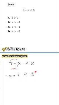 ASVAB Math: The Inequality Rule Everyone Forgets on the ASVAB