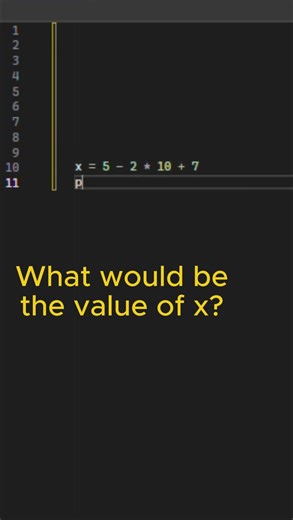 What would be the value of x?