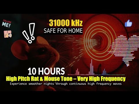 🐭High Pitch Rat & Mouse Tone - Very High Frequency Ultrasonic Sound | 10 Hours for Home & Apartement