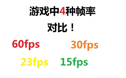 【眼力测试】游戏中4种帧率对比-inGame!