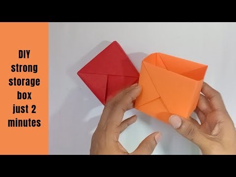 diy strong storage box || no glue || easy tutorial || A4 sheet paper craft