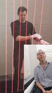 This is the laser harp. It's a musical instrument that is played without being touched by the performer. Thank you @lightdiction for allowing me to share these clips! #musicalinstrument #musictechnology #worldmusic | David Asher Brown