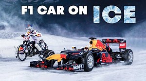 Ice Racing Madness: Ice Speedway Bike Vs. F1 Champ Max Verstappen