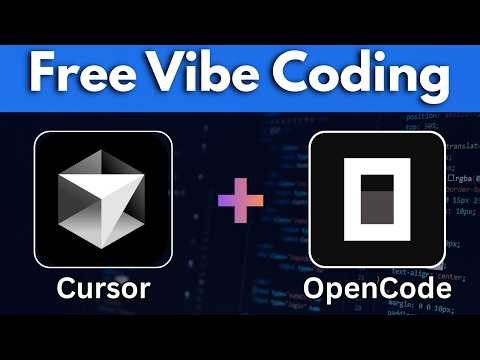 Free Vibe Coding using Cursor & OpenCode – No Paid Tools