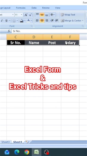 Excel Form Sheet | Excel Tricks and Tips | Excel Formulas | Advanced Excel Course | Excel Course