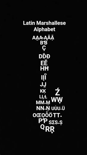 Latin Marshallese Alphabet