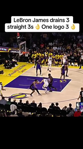 LeBron James Hits Iconic Logo 3-Pointer