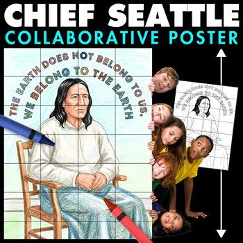 Earth Day Collaborative Poster | Chief Seattle | Native American Heritage