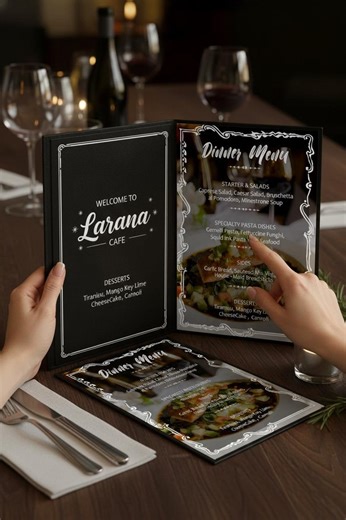 Dinner Menu Restaurant Printable Meal Cafe Catering Special Dual Page Template Black and White - Etsy