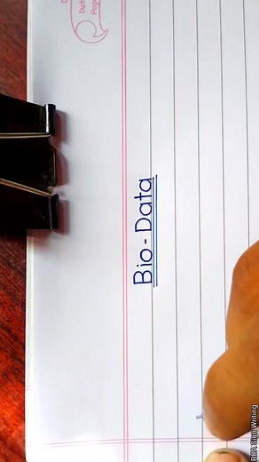 14K views · 161 reactions | Bio-Data Format |Resume #fbreels #viralreels #reelsfb #handwriting | R.U.A Sign Writing | Facebook