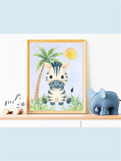 Baby Zebra Nursery Art Printable - Etsy