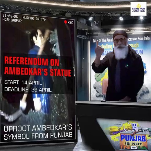 This Khalistani bigot Gurpatwant Singh Pannun is openly telling people to go and break statues of Dr B R Ambedkar and calling B R Ambedkar a "राक्षस raakshas" (devil) under the garb of the word referendum.I've long maintained that Khalistanis are casteist bigots along with being gangsters and drug peddlers. Approximately 33% of Punjab's population is dalits and they own less than 4% land. Majority of the land is under the control of one caste group (Jatt Sikhs). Most Khalistanis belong to this c