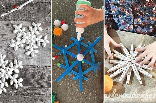 20 idées de flocons de neige à créer avec vos enfants pour Noël