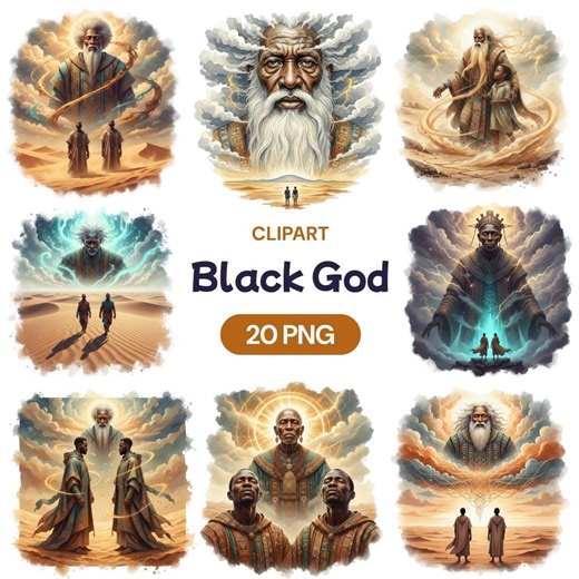 Black God Clipart, African American Heavenly Father PNG, Spiritual Ancestor Art, Melanin Religious Graphics, Biblical Christian Images - Etsy