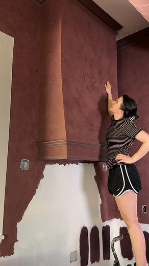 Renee Bruner • DIY Home Renovation on Instagram: "DIY RANGE HOOD REVEAL ✨ Comment SUPPLIES for a list of the tools and materials I used! 🪚 It’s big, it’s beautiful, and most importantly… it works! This project marked a lot of firsts for me: framing, coping trim, and sawing a giant hole in the side of my house 😅 It was a lot of work, but I’m so happy with how it turned out! Do you have a favorite detail? ✨ #diyrangehood #rangehood #diybuild"