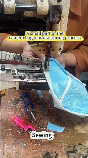 “Mini Look Inside Our Camera Bag Production Line” #bag