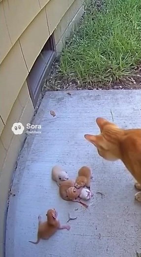 Snake Attacks—Cat Defends Her Litter! #cat