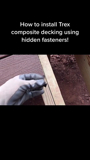 How to install Trex using hidden fasteners! #fyp #fypシ #tipsandtricks #diyprojects #construction #howto #diy #construction #trex #deck #handy #screw
