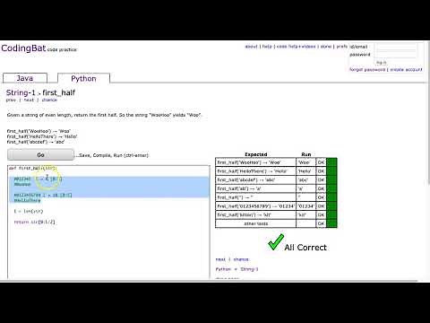 Codingbat - first_half (Python)
