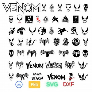 Venom SVG Png Bundle ,cut File Cricut, Svg Bundle, Venom Printable Vector Designs, Instant Download, Digital Download, Venom Clipart - Etsy