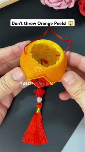 How to make Orange Peel Lantern in 10 seconds! ✨