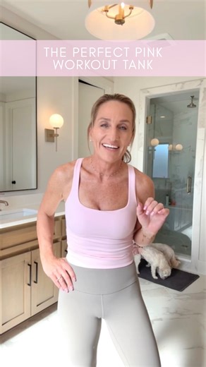 Jill Minton on Instagram: "This tank! The perfect shade of pink + the fit that never quits 💕💪 Would be a great Valentines gift for daughter, sister, friend 💋💋 Comment SHOP below to receive a DM with the link to this post on my LTK ⬇ https://liketk.it/5S5Z1 #ActiveWomenStyle #FitOver40Fashion #AthleisureStyle #WorkoutTank #ValentinesGiftForHer"
