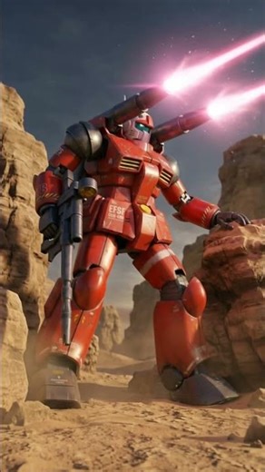 ㊗️15万回再生 | リアル系AI戦闘映像 ガンキャノンVS ザクⅡ 砂漠基地戦闘シナリオ GUNCANNON type attack ZakuⅡtype in desert base