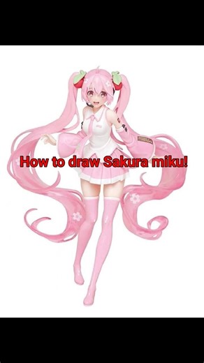 How to draw Sakura miku! #il0veexisting #tutorial #trend