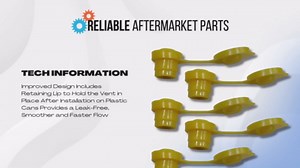 Set of Five (x5) Heavy Duty Fuel Can Vent Caps For All Plastic Fuel Cans Yellow