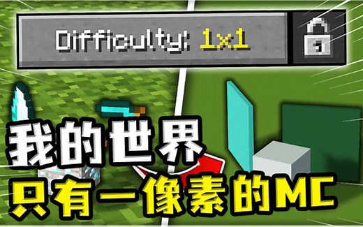 我的世界：只有一像素的MC是什么样？