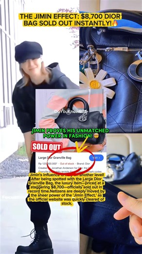 THE JIMIN EFFECT: $8,700 DIOR BAG SOLD OUT INSTANTLY!🔥 #Jimin #ParkJimin #BTS
