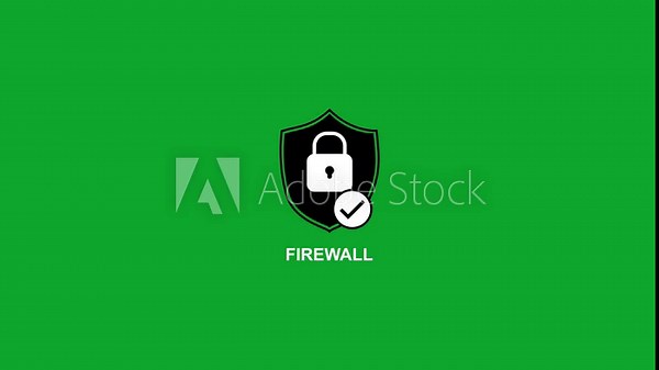 Digital firewall protection animation for network security and cyber threat prevention system.