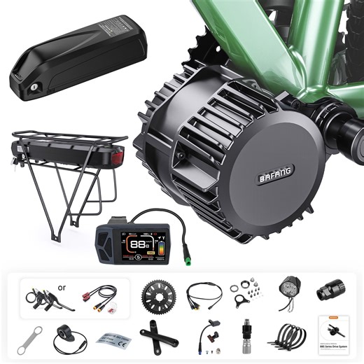 BAFANG Ebike Conversion Kit 750W BBS02B 48V Electric Mid Drive Bike Kit 100MM Mountain Bike Road Bike VD04 Display and 48V16Ah Shark Battery