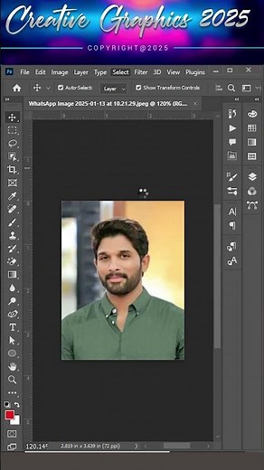Create PP Size Photo in Just 1 Minute – Quick & Easy Guide! #photoshop #creativegraphic #alluarjun