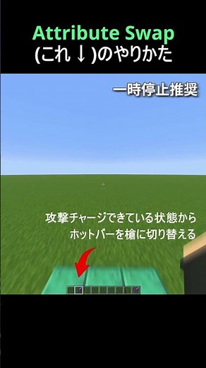 リクエストが多かったあれのやり方 Spear Attribute Swap Tutorial #minecraft #マイクラ