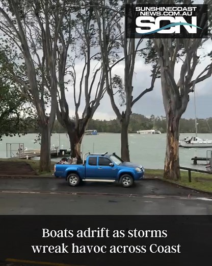 261K views · 719 reactions | More footage from storms that swept the region has shown boats adrift at Noosa after dragging their anchors. FREE READ: https://shorturl.at/pScpN | Sunshine Coast News | Facebook