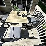 7 Pieces Outdoor Patio Dining Set for 6,Outdoor Metal Dining Set, 6 Metal Chairs with Thickened Cushions, 64" Rectangle Table for Garden Backyard