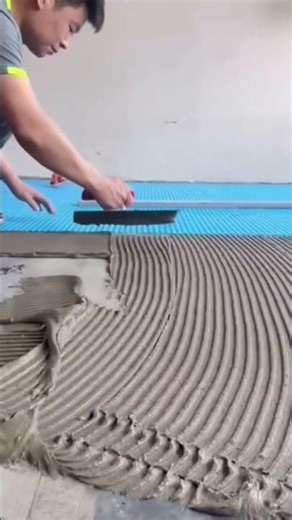 The process of applying mortar with expert precision