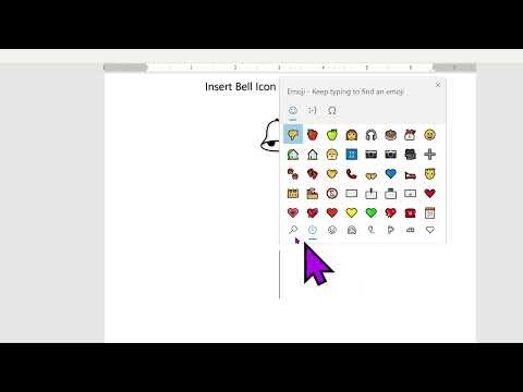 How to insert the Bell Icon 🔔 Symbol in MS Word